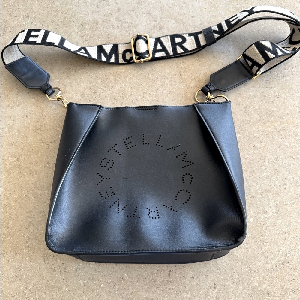 Stella McCartney Vegetarian Leather Logo Crossbody Bag